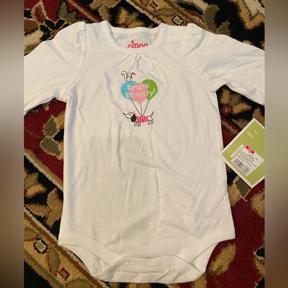 CiRco White Baby Onesie with Balloon Print